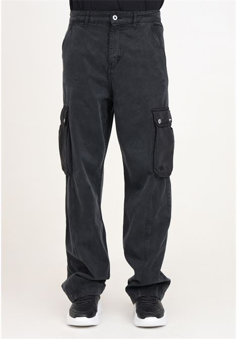 Black casual cargo trousers for men KARL LAGERFELD | KL245D1002J101